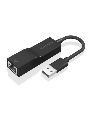 AISENS Conversor USB 3.0 a Ethernet Gigabit 10 100 1000 Mbps, Negro, 15 cm