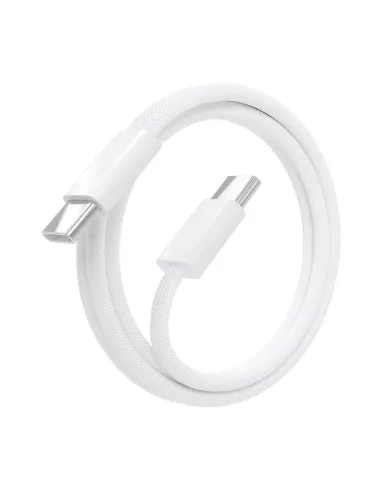 AISENS Cable USB 2.0 3A 60W Apple, tipo USB-C M-USB-C M, Blanco, 1.0m