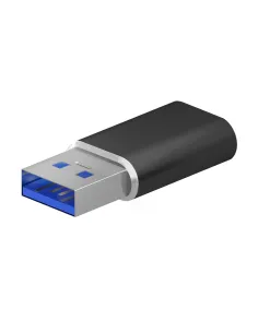 AISENS Mini Adaptador USB 3.2 Gen2   USB 2.0 3A, Tipo USB-C H-A M, Negro