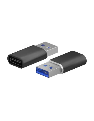 AISENS Mini Adaptador USB 3.2 Gen2   USB 2.0 3A, Tipo USB-C H-A M, Negro