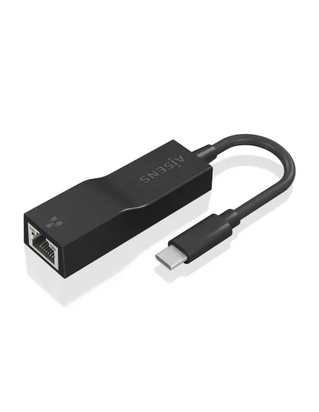 AISENS Conversor USB3.1 Gen1 USB-C a Ethernet Gigabit 10 100 1000 Mbps, Negro, 11 cm