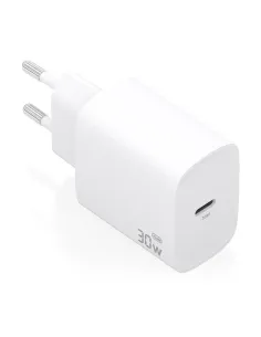 AISENS Cargador GaN 30W, 1xUSB-C PD3.0, Blanco