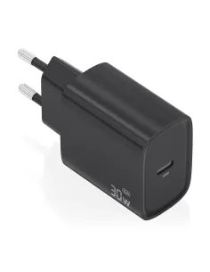 AISENS Cargador GaN 30W, 1xUSB-C PD3.0, Negro
