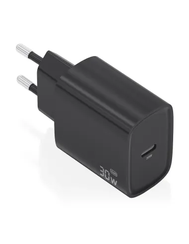 AISENS Cargador GaN 30W, 1xUSB-C PD3.0, Negro