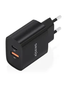 AISENS Cargador GaN 30W, 1xUSB-C PD3.0 QC4.0, 1xUSB-A QC3.0, Negro 2