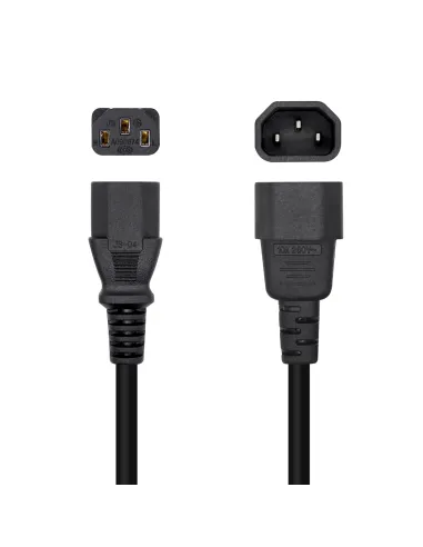 AISENS Cable Alimentación CPU, C13 H-C14 M, Negro, 10 m