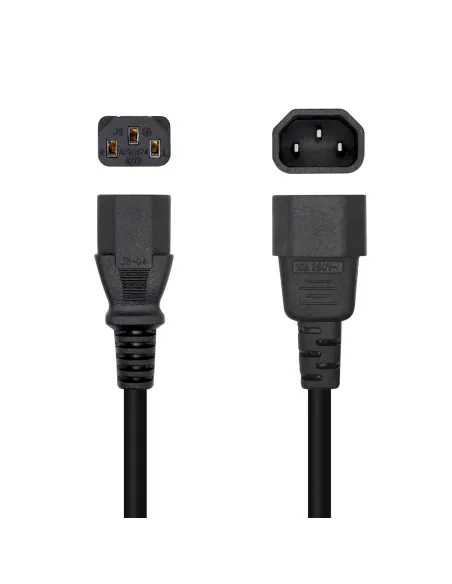 AISENS Cable Alimentación CPU, C13 H-C14 M, Negro, 10 m