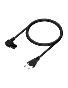 AISENS Cable Alimentación Acodado Forma 8, CEE7 16 M-C7 H, Negro, 3.0M 2