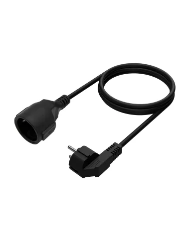 AISENS Cable Alargador de Alimentacion Schuko, CEE7 M-CEE7 H, Negro, 3.0M