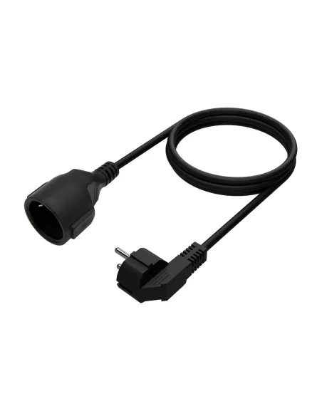 AISENS Cable Alargador de Alimentacion Schuko, CEE7 M-CEE7 H, Negro, 3.0M