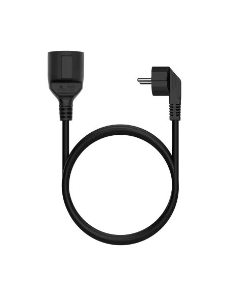 AISENS Cable Alargador de Alimentacion Schuko, CEE7 M-CEE7 H, Negro, 10M