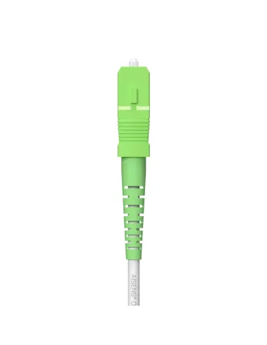 AISENS Cable Fibra Óptica Latiguillo G657A2 3.0 9 125 SMF Simplex CPR DCA LSZH, SC APC-SC APC, Blanco, 120 m