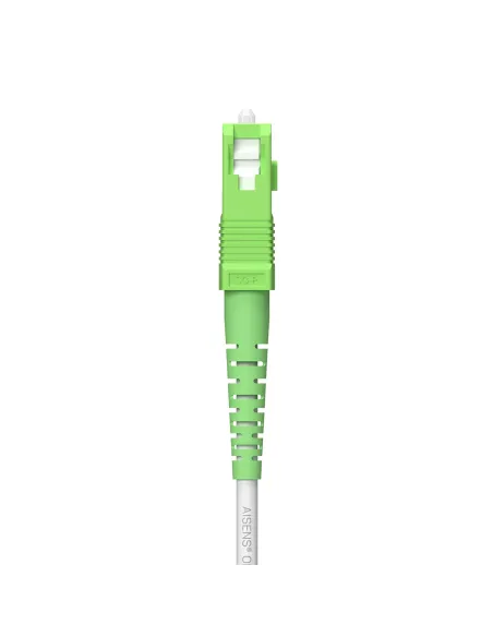 AISENS Cable Fibra Óptica Latiguillo G657A2 3.0 9 125 SMF Simplex CPR DCA LSZH, SC APC-SC APC, Blanco, 200 m