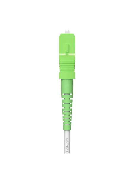 AISENS Cable Fibra Óptica Latiguillo G657A2 3.0 9 125 SMF Simplex CPR DCA LSZH, SC APC-SC APC, Blanco, 250 m