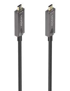 AISENS - Cable USB 3.1 Gen2 10Gbps AOC 4K@60Hz 3A 60W E-Marker, tipo USB-C M-USB-C M, Negro, 15m