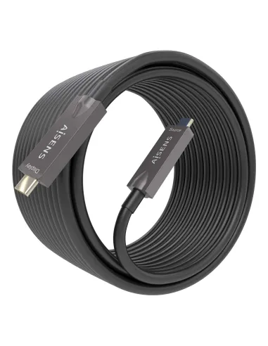 AISENS - Cable USB 3.1 Gen2 10Gbps AOC 4K@60Hz 3A 60W E-Marker, tipo USB-C M-USB-C M, Negro, 15m