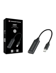 Conceptronic ABBY03B adaptador de cable de vídeo HDMI tipo A (Estándar) USB Tipo C Negro 2