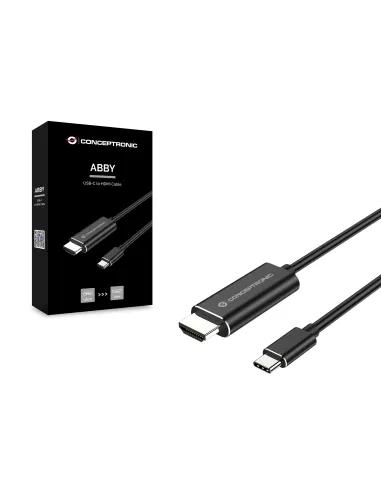Conceptronic ABBY04B adaptador de cable de vídeo 2 m USB Tipo C HDMI