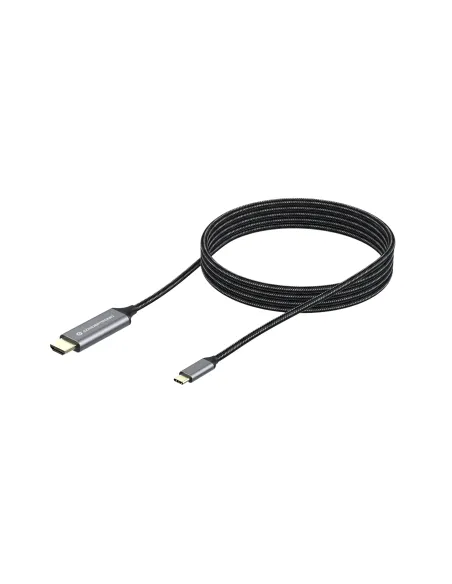 Conceptronic ABBY10G adaptador de cable de vídeo 2 m USB Tipo C HDMI Gris