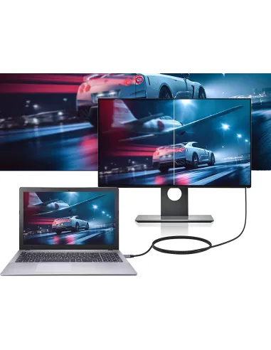 Conceptronic ABBY10G adaptador de cable de vídeo 2 m USB Tipo C HDMI Gris