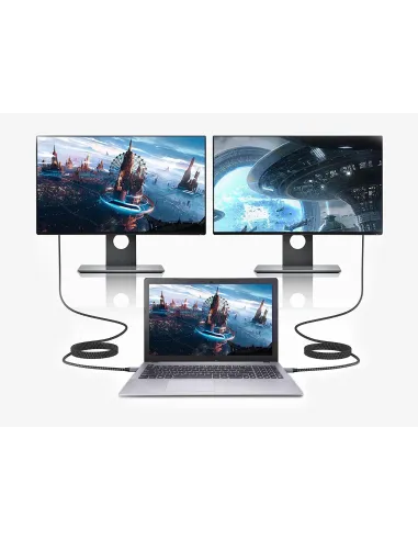 Conceptronic ABBY10G adaptador de cable de vídeo 2 m USB Tipo C HDMI Gris