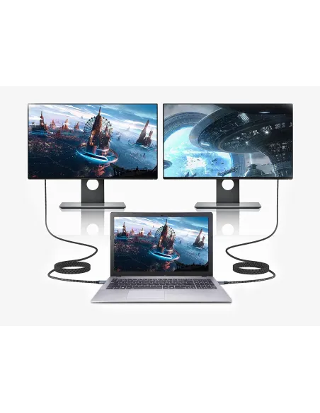 Conceptronic ABBY10G adaptador de cable de vídeo 2 m USB Tipo C HDMI Gris