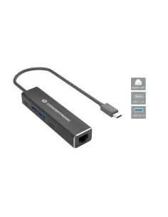 Conceptronic ABBY13B base para portátil y replicador de puertos Alámbrico USB 3.2 Gen 1 (3.1 Gen 1) Type-C Gris 2