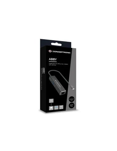 Conceptronic ABBY13B base para portátil y replicador de puertos Alámbrico USB 3.2 Gen 1 (3.1 Gen 1) Type-C Gris
