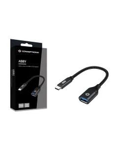 Conceptronic ABBY18B cambiador de género para cable USB-C USB-A Negro 2
