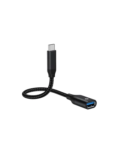 Conceptronic ABBY18B cambiador de género para cable USB-C USB-A Negro