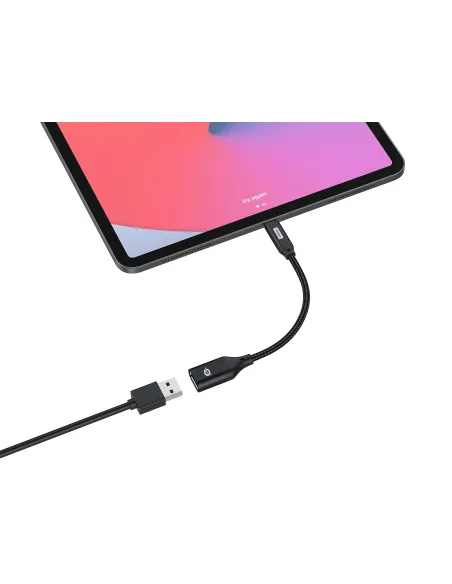 Conceptronic ABBY18B cambiador de género para cable USB-C USB-A Negro