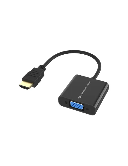 Conceptronic ABBY20B adaptador de cable de vídeo 0,25 m HDMI tipo A (Estándar) VGA (D-Sub) Negro