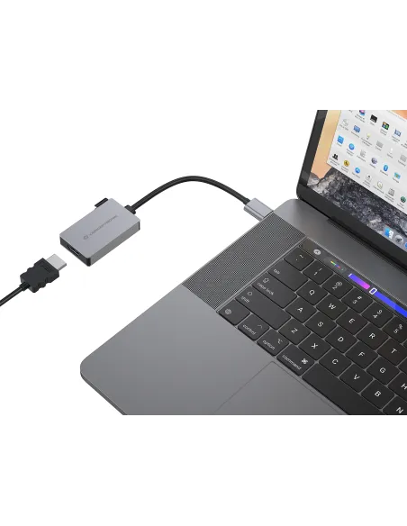 Conceptronic ABBY22G Adaptador gráfico USB 1920 x 1080 Pixeles Gris