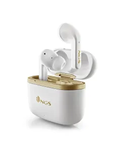 NGS ARTICA TROPHY Auriculares Inalámbrico Dentro de oído Llamadas Música USB Tipo C Bluetooth Oro, Blanco