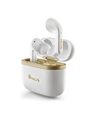 NGS ARTICA TROPHY Auriculares Inalámbrico Dentro de oído Llamadas Música USB Tipo C Bluetooth Oro, Blanco