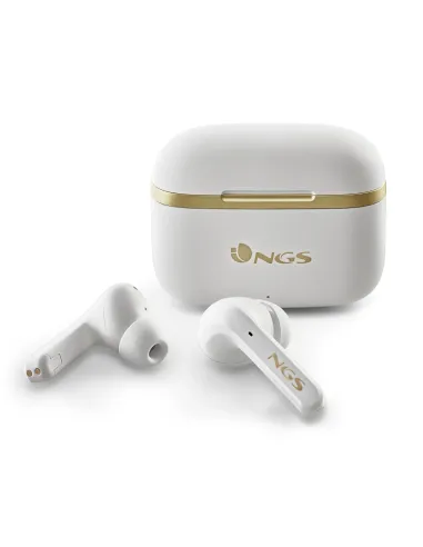 NGS ARTICA TROPHY Auriculares Inalámbrico Dentro de oído Llamadas Música USB Tipo C Bluetooth Oro, Blanco