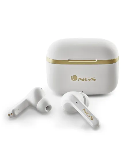 NGS ARTICA TROPHY Auriculares Inalámbrico Dentro de oído Llamadas Música USB Tipo C Bluetooth Oro, Blanco