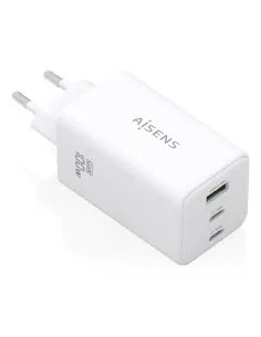 AISENS Cargador GaN 100W, 2x USB-C PD3.0 QC4.0 QC5.0, 1x USB-A QC3.0, Blanco