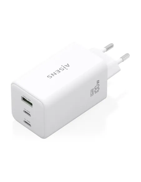 AISENS Cargador GaN 100W, 2x USB-C PD3.0 QC4.0 QC5.0, 1x USB-A QC3.0, Blanco
