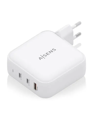 AISENS Cargador GaN 140W, 2xUSB-C PD3.1 QC4.0, 1xUSB-A QC3.0, Blanco
