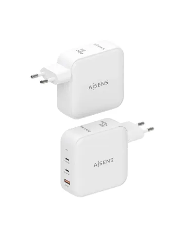 AISENS Cargador GaN 140W, 2xUSB-C PD3.1 QC4.0, 1xUSB-A QC3.0, Blanco