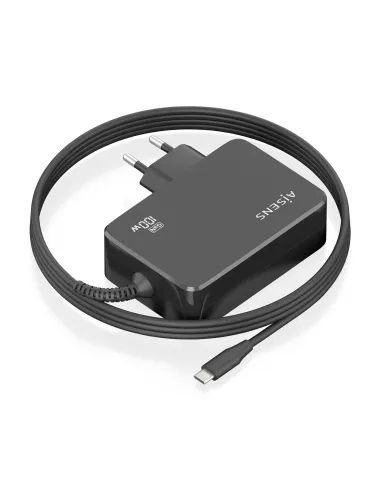 AISENS Cargador GaN 100W PD3.0 1xUSB-C 1.8m, Negro