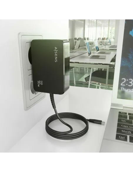 AISENS ASCH-1PD90WL034-BK cargador de dispositivo móvil Universal Negro Corriente alterna Interior
