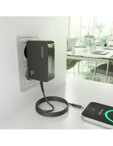 AISENS ASCH-1PD90WL034-BK cargador de dispositivo móvil Universal Negro Corriente alterna Interior