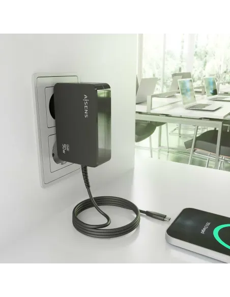 AISENS ASCH-1PD90WL034-BK cargador de dispositivo móvil Universal Negro Corriente alterna Interior