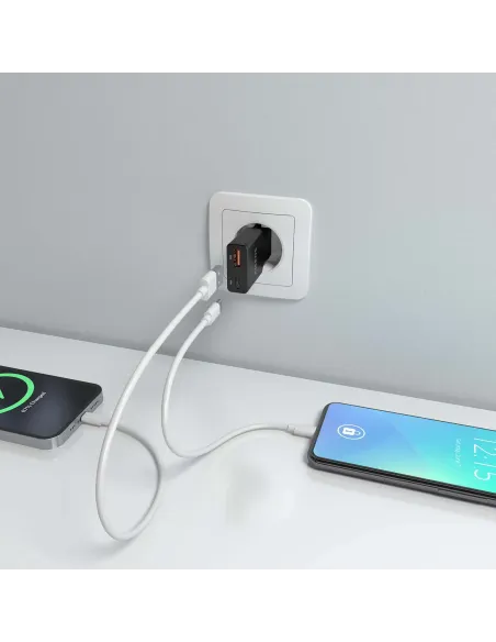 AISENS ASCH-30W2P047-BK cargador de dispositivo móvil Cámara digital, MP3, MP4, Teléfono móvil, Navegante, Portátil, Consola de