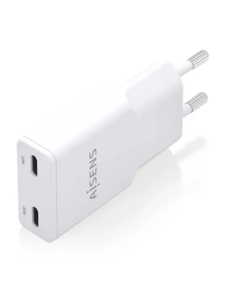 AISENS ASCH-30W2P048-W cargador de dispositivo móvil Cámara digital, MP3, MP4, Teléfono móvil, Navegante, Portátil, Consola de