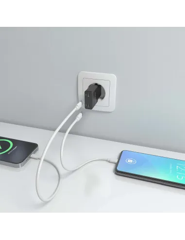 AISENS ASCH-30W2P049-BK cargador de dispositivo móvil Cámara digital, MP3, MP4, Teléfono móvil, Navegante, Portátil, Consola de