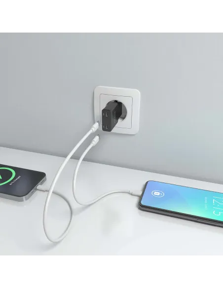 AISENS ASCH-30W2P049-BK cargador de dispositivo móvil Cámara digital, MP3, MP4, Teléfono móvil, Navegante, Portátil, Consola de