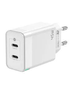 AISENS Cargador Gan 45W, 2xUSB-C PD3.0 QC4.0, Blanco 2